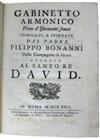 BUONANNI, FILIPPO, S.J. Gabinetto Armonico.  1722